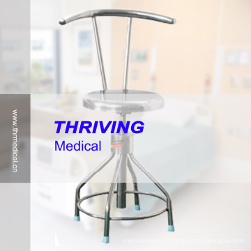 Stainless Steel Adjustable Stool with Backrest (THR-DC03)